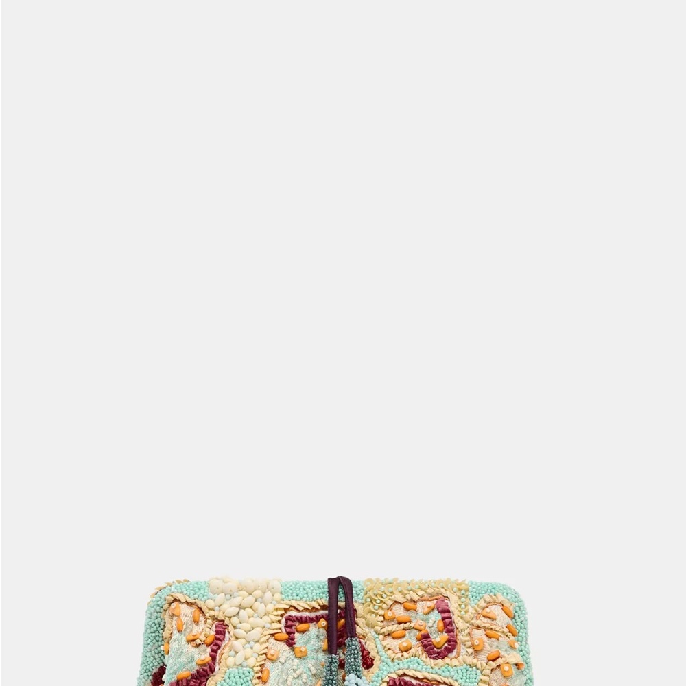 Zara Colorful Embroidered Clutch